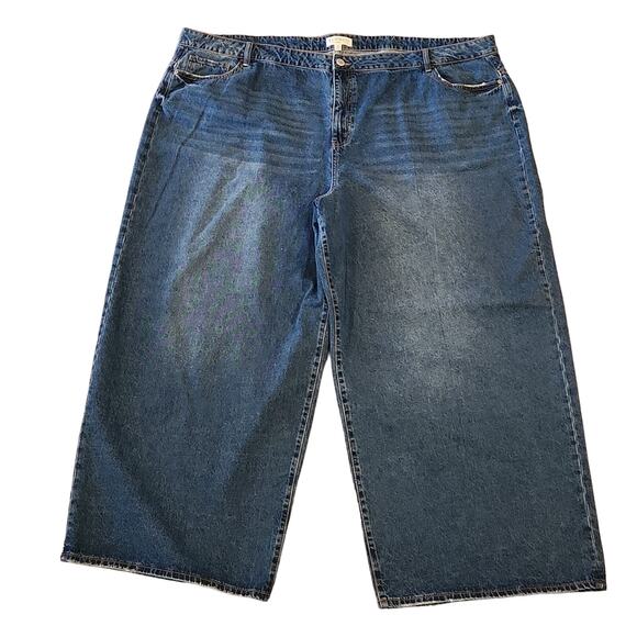 NWT ELOQUII Full Figure Wide Leg Denim Jeans Size 28 - Picture 2 of 9